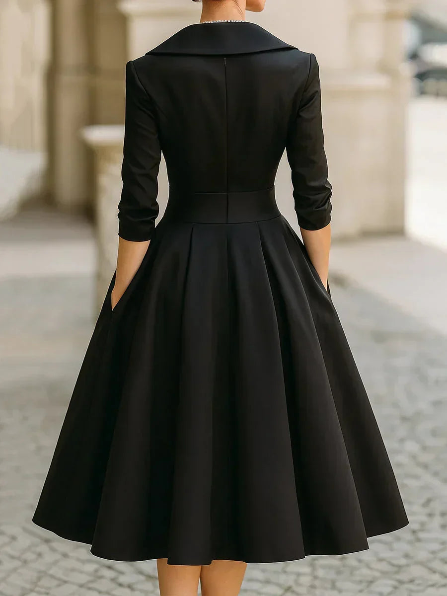 Karen | Elegant Satin Midi Dress