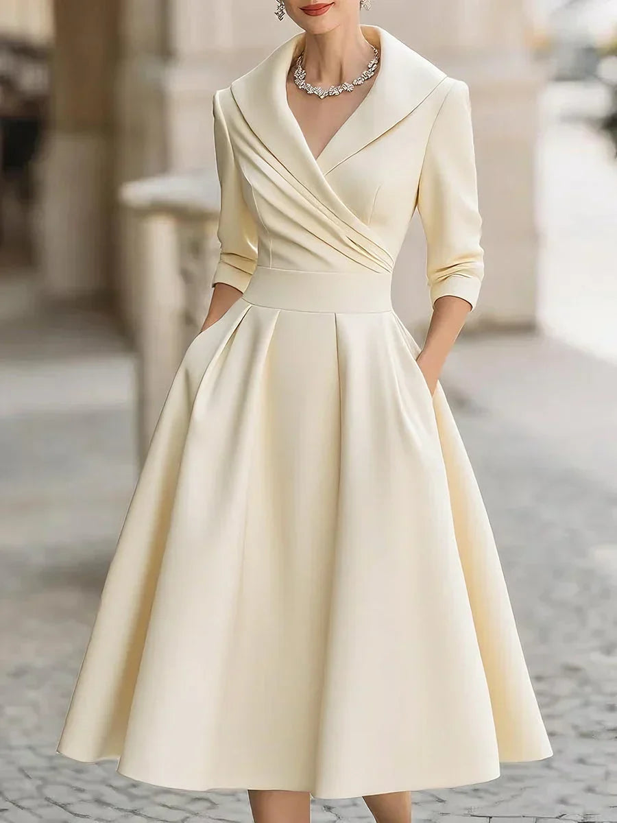 Karen | Elegant Satin Midi Dress