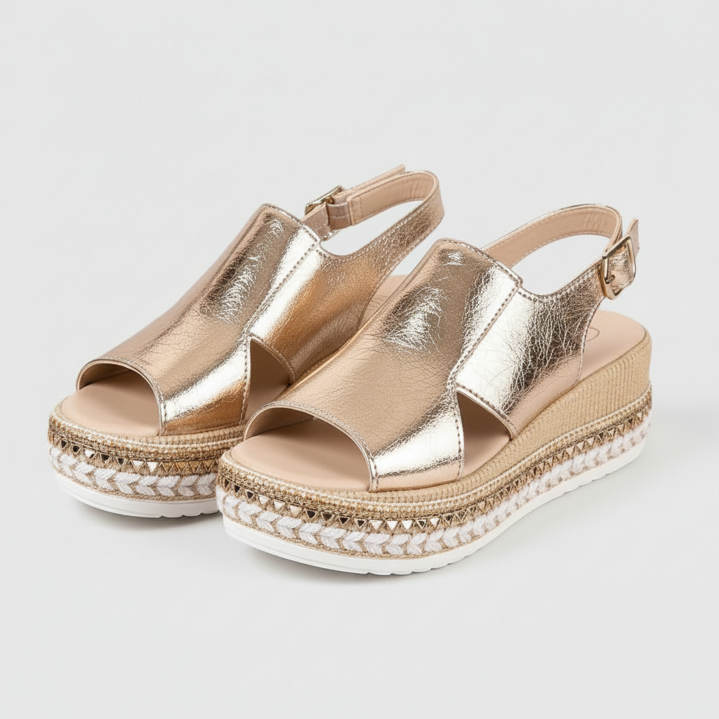 MARGARET | ORTHOPAEDIC GOLD SANDALS
