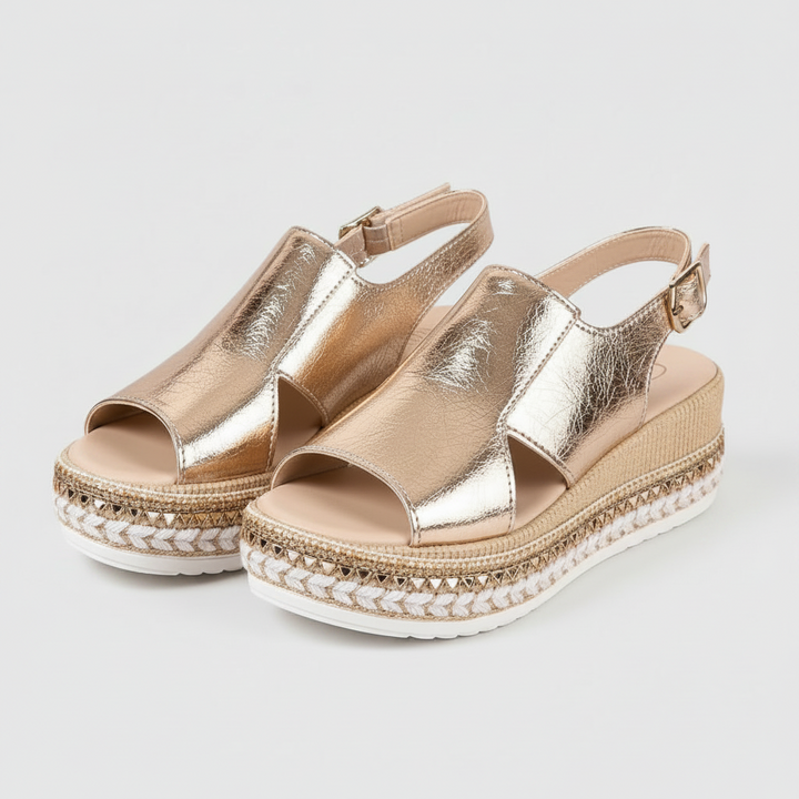 MARGARET | ORTHOPAEDIC GOLD SANDALS