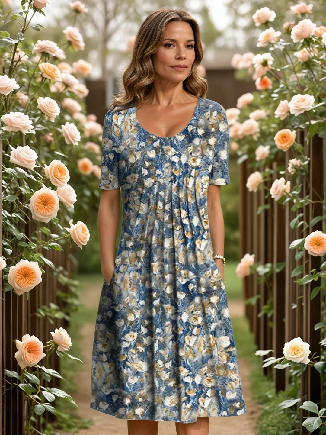 Georgina | Elegant Dress with Tummy Coverage