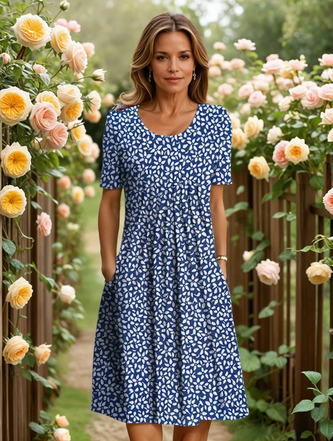 Georgina | Elegant Dress with Tummy Coverage