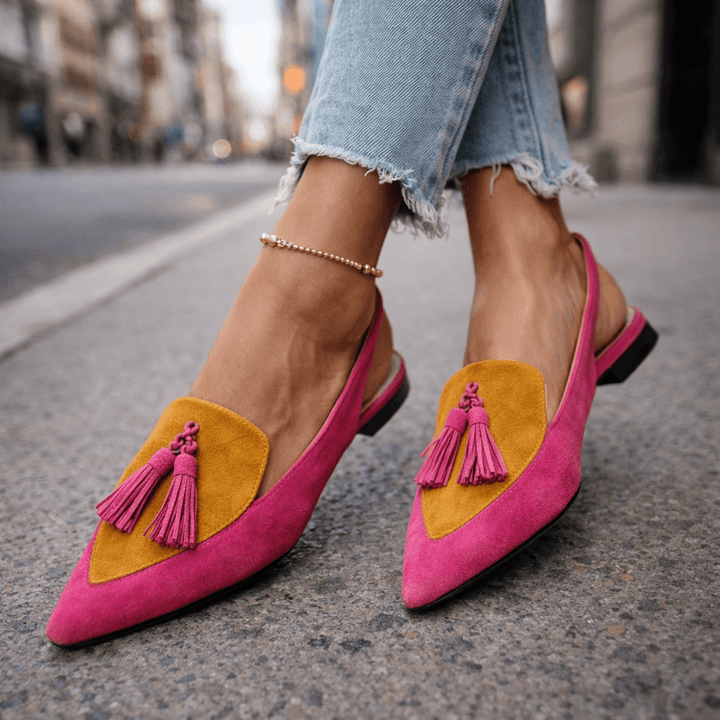 Eliza | Tassel Detail Flat Sandals