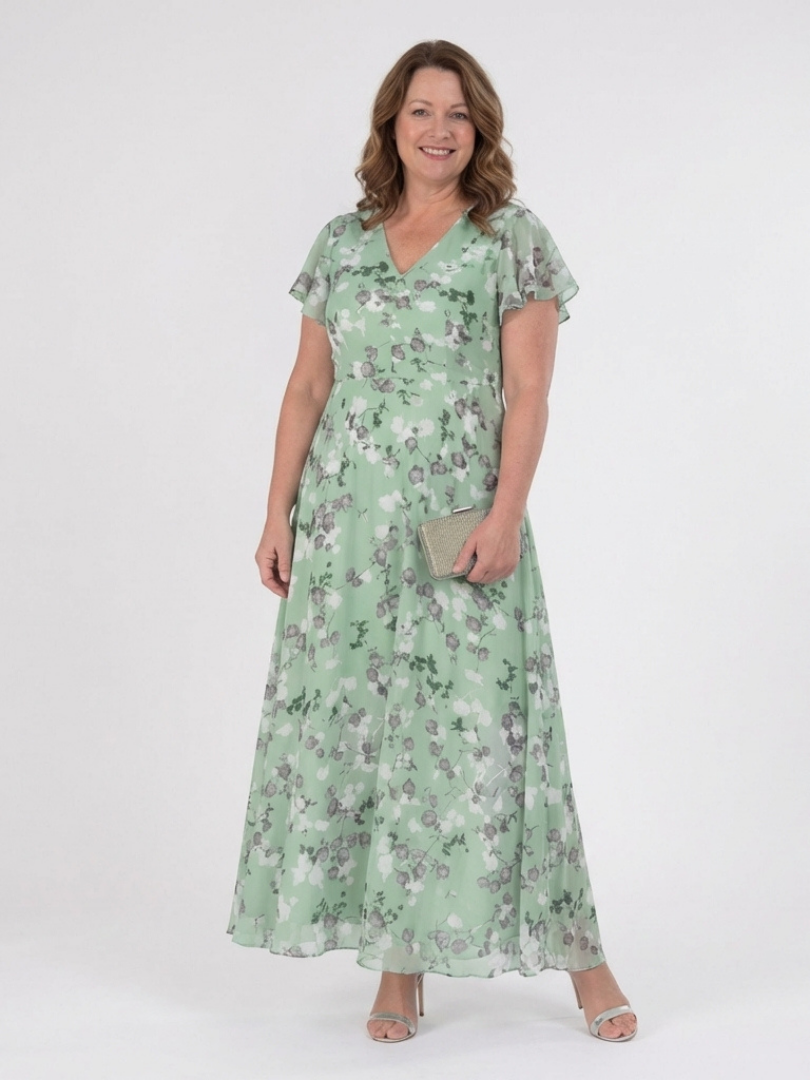 SYLVIA | FLORAL CHIFFON MAXI DRESS