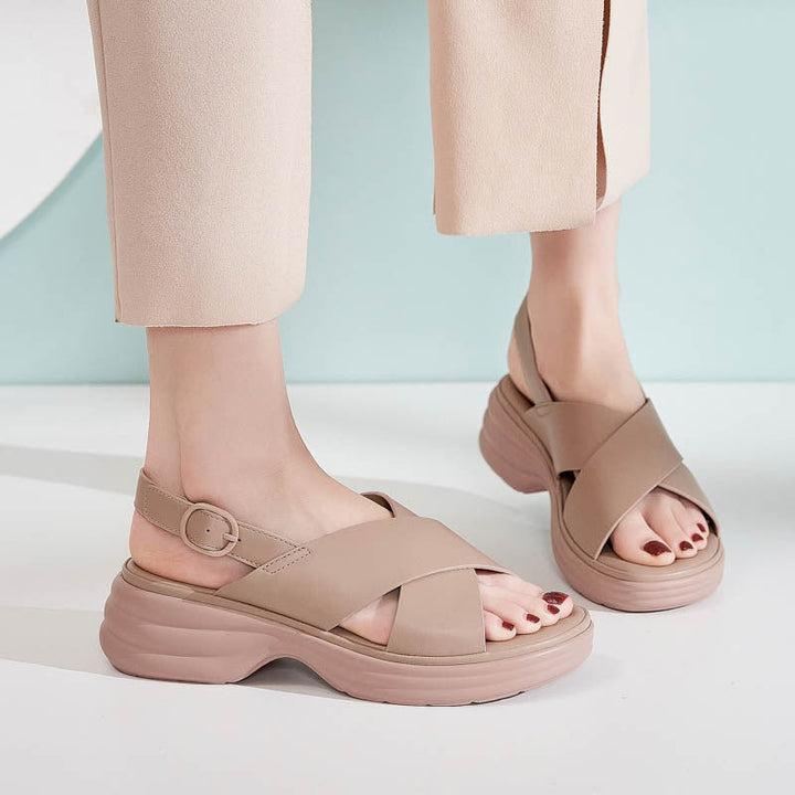CHARLOTTE | CROSSOVER PLATFORM ORTHOPEDIC SANDALS
