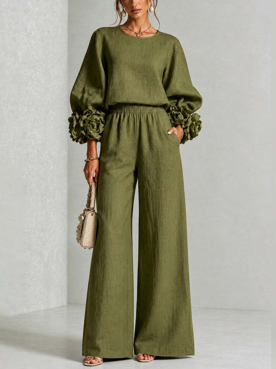 Rosalie | Floral Cuff Two Piece Set