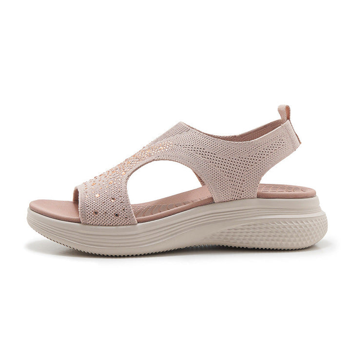 STELLA | RHINESTONE CUSHIONED ORTHOPEDIC SANDALS