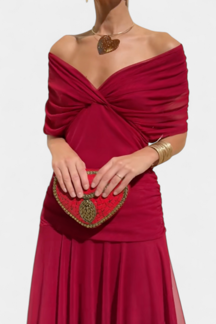 Freya | Flowing Floral V Neck Dress