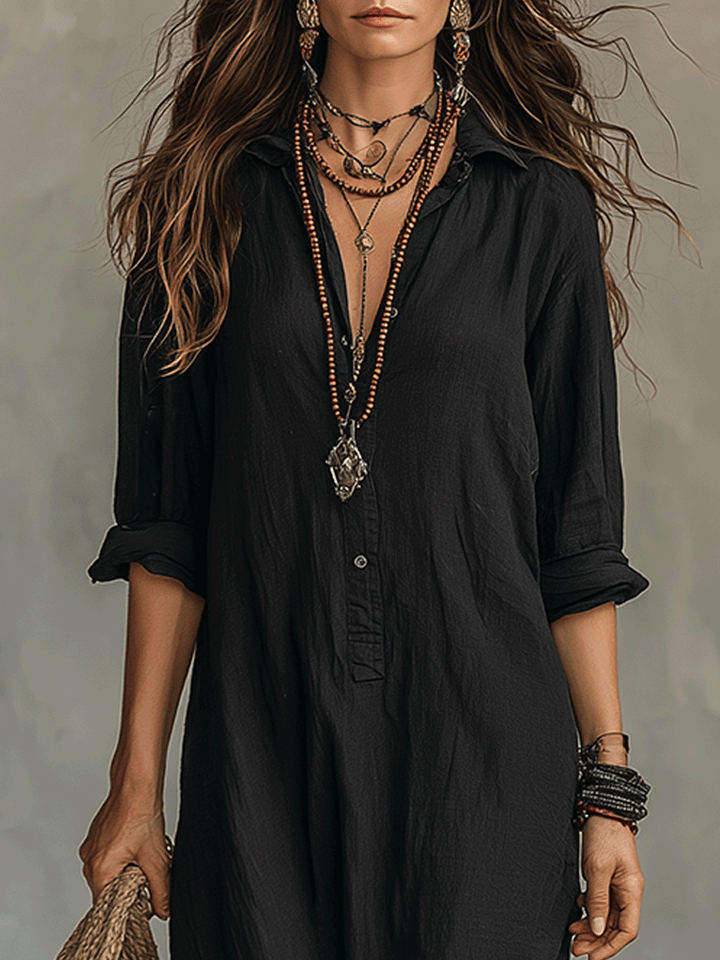 Timeless Button Maxi Dress | Elegant, Lightweight & Easy Fit