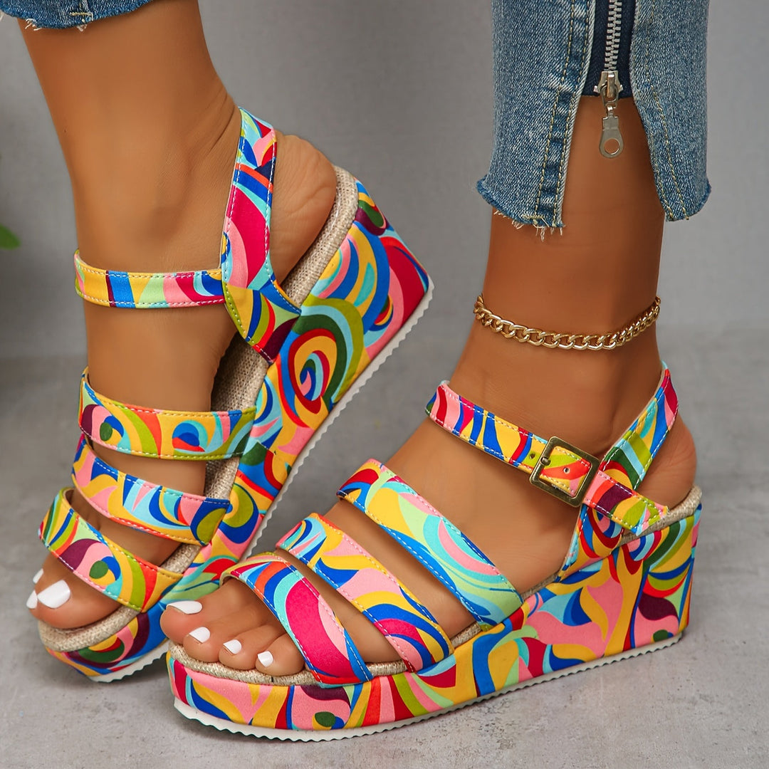 JULIA | PLATFORM ANKLE STRAP SANDALS