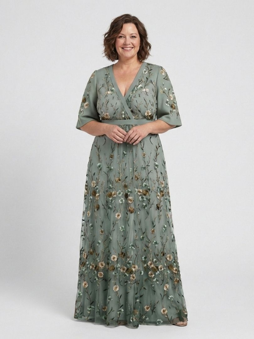 Diana | Floral V Neck Maxi Dress