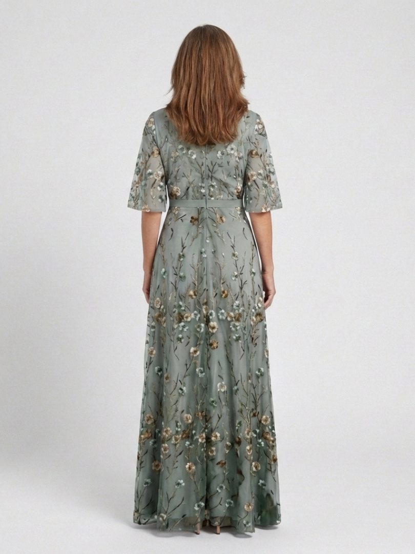 Diana | Floral V Neck Maxi Dress