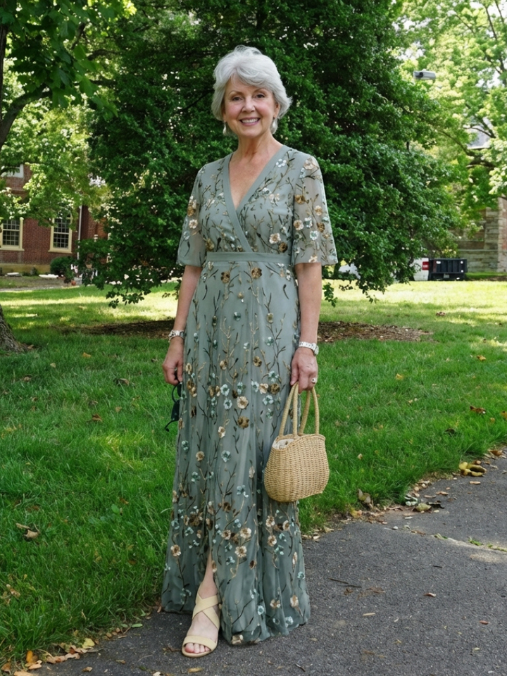 Diana | Floral V Neck Maxi Dress